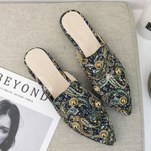 Paisley Pointed Mules