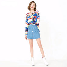 Loose Fit Colored Stripes Knit