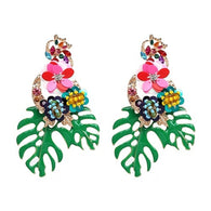 Vintage Vibrant Floral Earrings