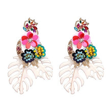 Vintage Vibrant Floral Earrings
